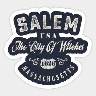 Salem The City Of Witches Massachusetts Vintage Sticker